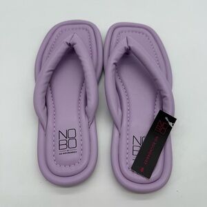 NWT No Boundaries Womens Purple Lilac Sandals Flip Flops Shoes